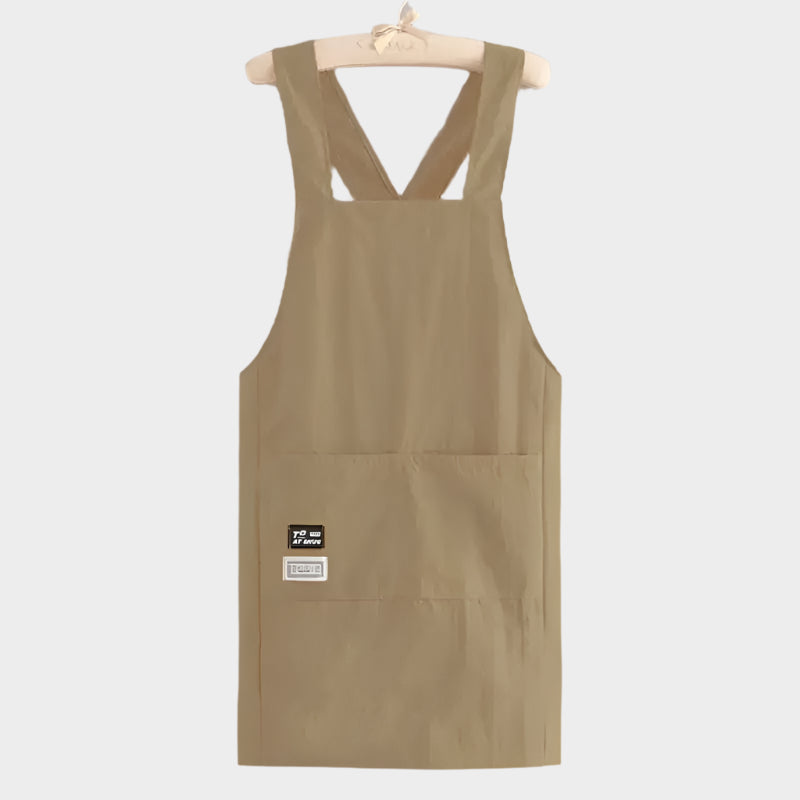 Fashion Cross Strap Style Apron Waterproof Anti-fouling Nail Art Cafe Workwear Sleeveless Catering Waiter Work Clothes