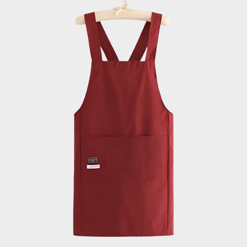 Fashion Cross Strap Style Apron Waterproof Anti-fouling Nail Art Cafe Workwear Sleeveless Catering Waiter Work Clothes