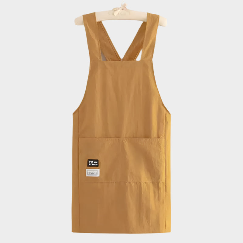Fashion Cross Strap Style Apron Waterproof Anti-fouling Nail Art Cafe Workwear Sleeveless Catering Waiter Work Clothes