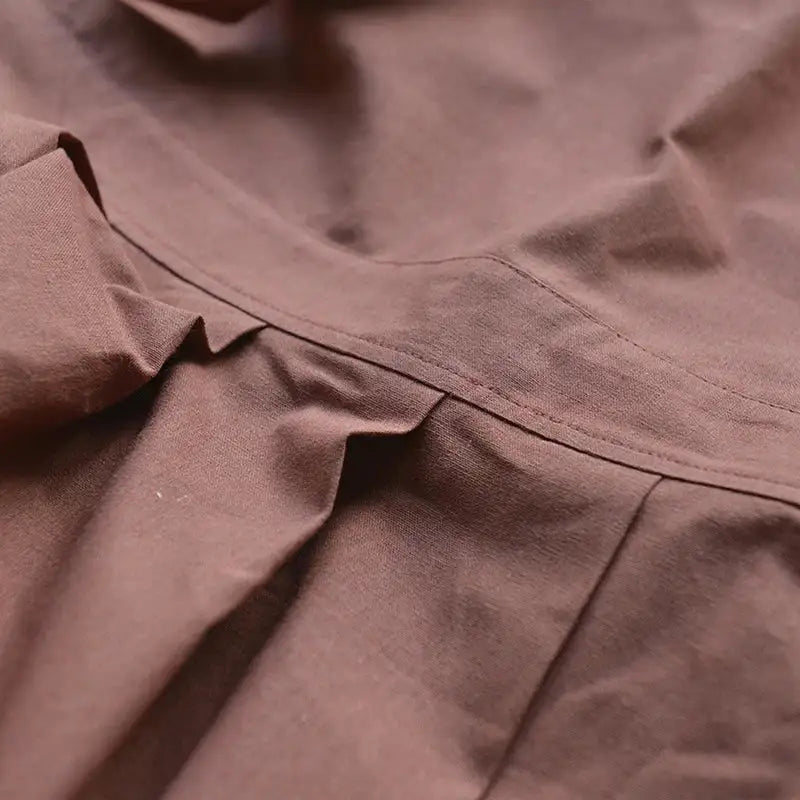 Korean Simple Side Lace-up Apron Pocket Sweet Cotton Linen Cross Back Apron Japanese Coffee Shop Baking Restaurant