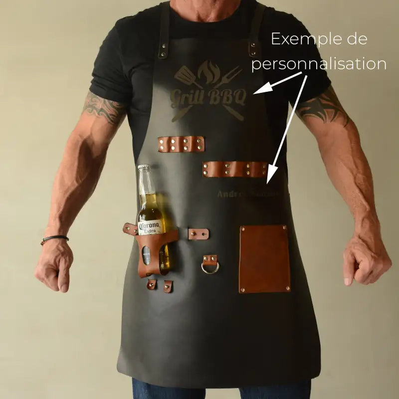 tablier cuir barbecue