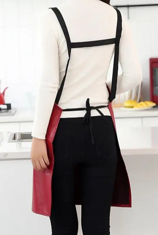 Tablier de Cuisine Toile Cirée rouge