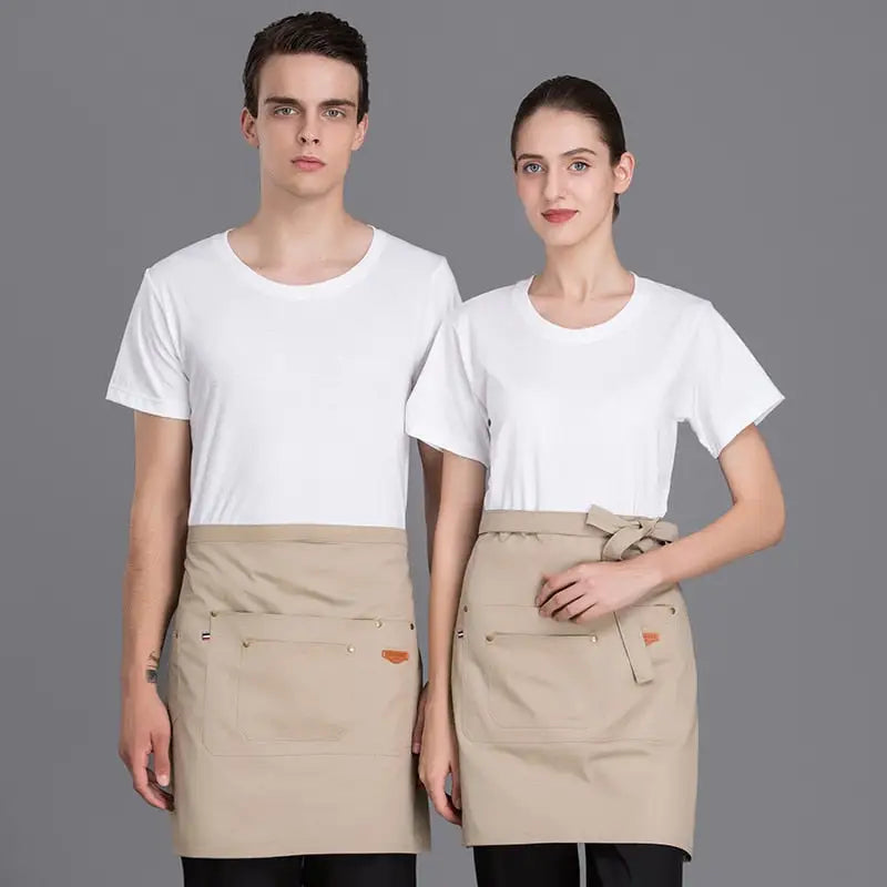Tablier de Serveur Court beige