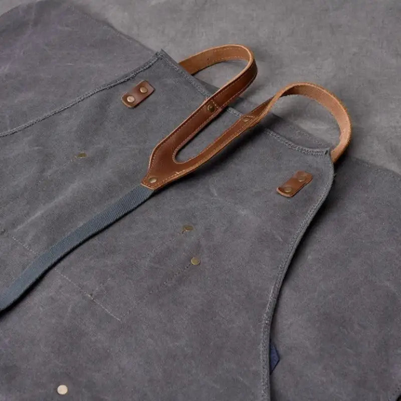 tablier jean cuir