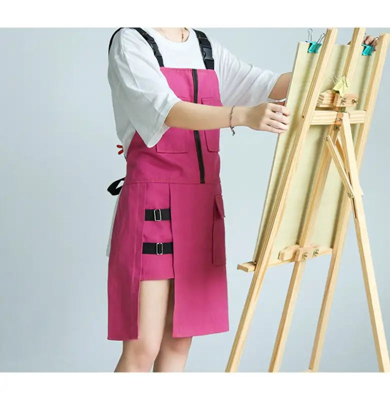 Tablier Peinture Femme rose