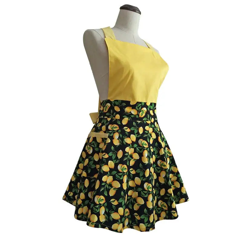 Tablier Vintage Jaune coton