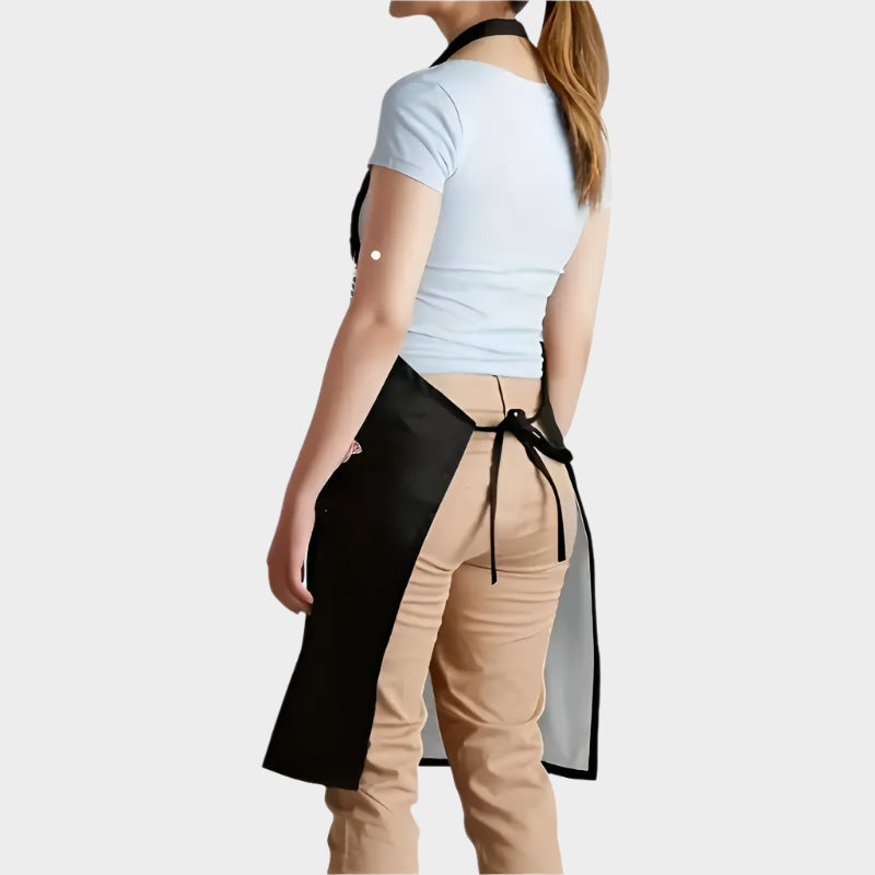 Tablier de Coiffeur Noir avec Motifs Rose