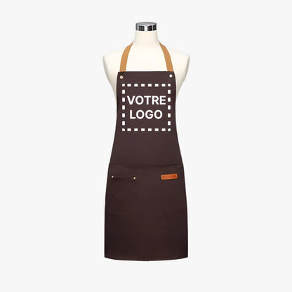 Tablier de Cuisine Personnalisé Marron Foncé