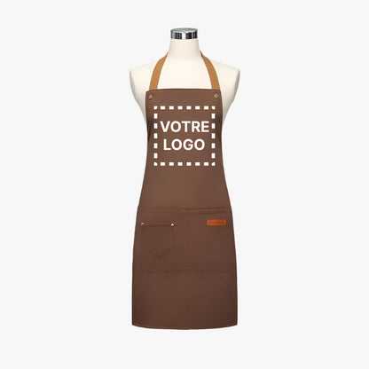 Tablier de Cuisine Personnalisé Marron