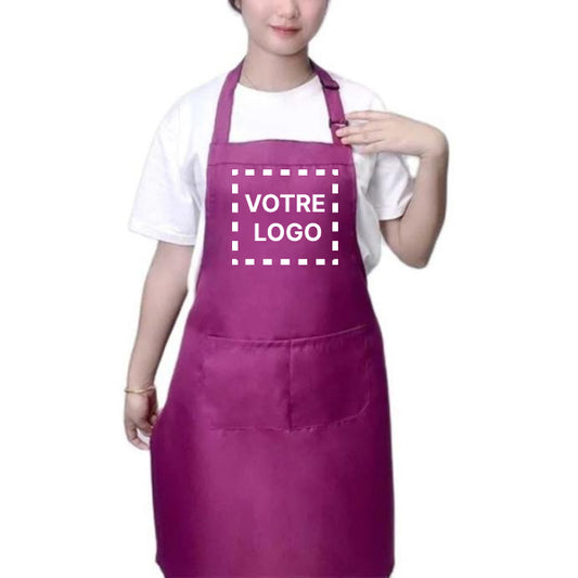 Tablier Prothésiste Ongulaire Personnalisé Aubergine