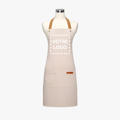 Tablier de Cuisine Personnalisé Beige