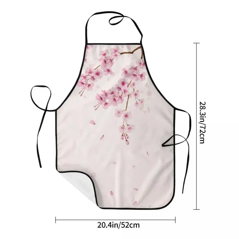 Bib Cherry Blossom Sakura Floral Pattern Aprons for Men Women Unisex Adult Chef Kitchen Cooking Japanese Flowers