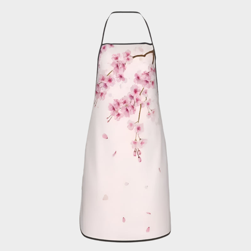 Bib Cherry Blossom Sakura Floral Pattern Aprons for Men Women Unisex Adult Chef Kitchen Cooking Japanese Flowers