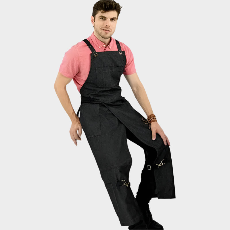 Canvas apron Split leg pants Cross adjustable shoulder strap apron Furniture work clothes 1pcs apron Gift