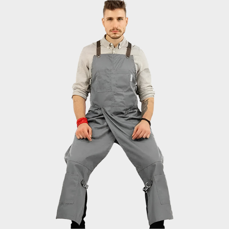 Canvas apron Split leg pants Cross adjustable shoulder strap apron Furniture work clothes 1pcs apron Gift - F