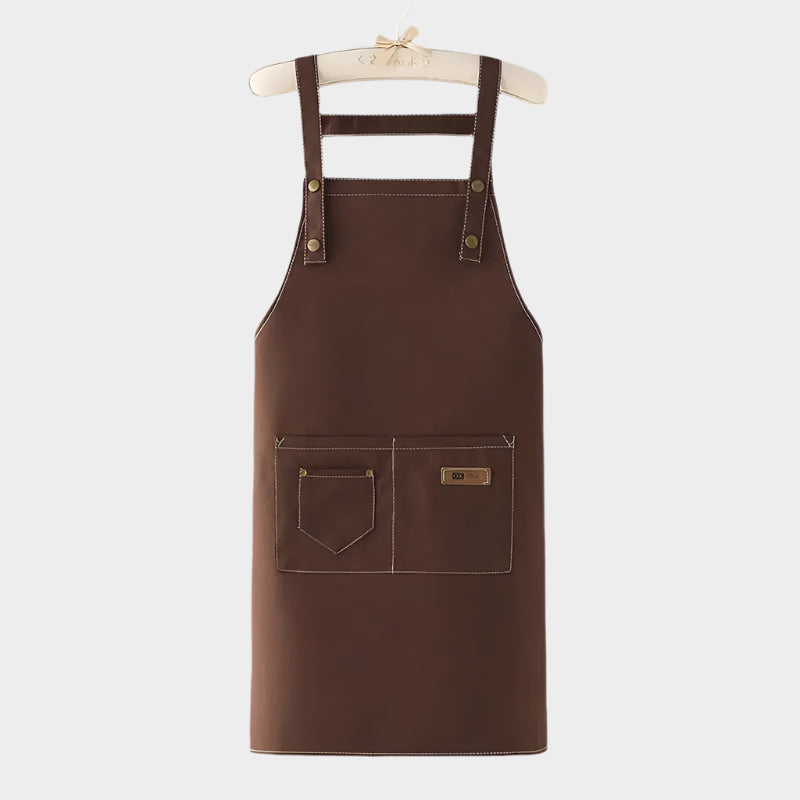 Fashion Apron Workwear Men’s Canvas Apron Restaurant Cowboy Work Cowboy Waist Oil Resistant Apron - Coffee