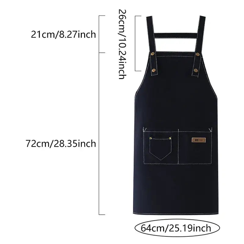 Fashion Apron Workwear Men’s Canvas Apron Restaurant Cowboy Work Cowboy Waist Oil Resistant Apron