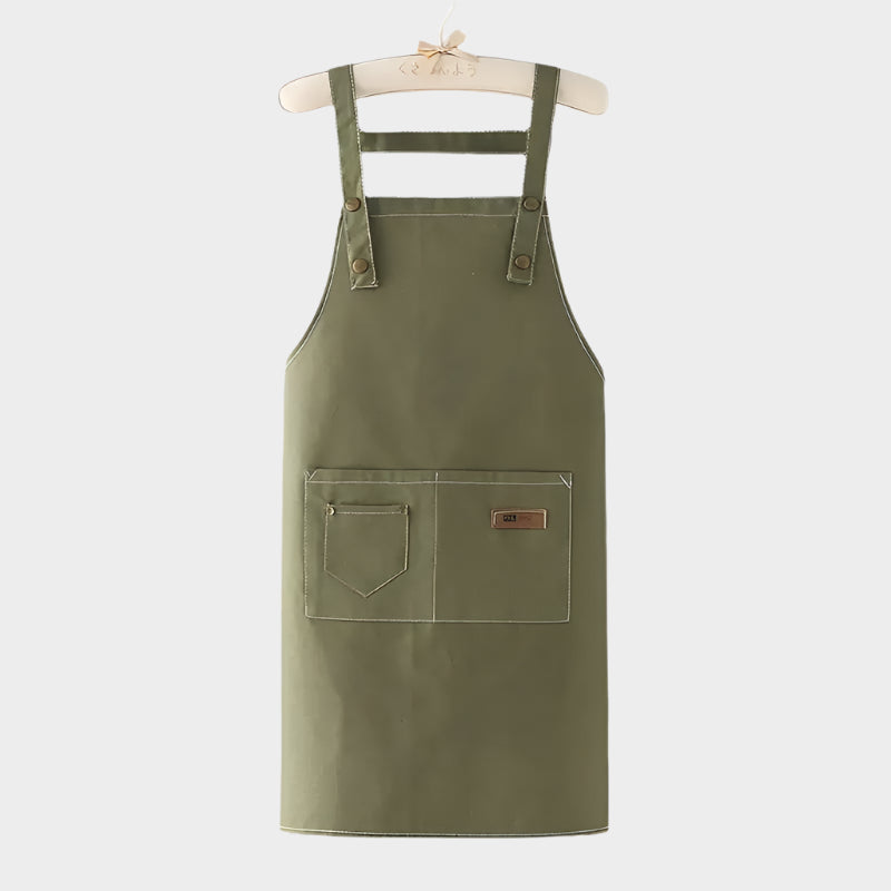 Fashion Apron Workwear Men’s Canvas Apron Restaurant Cowboy Work Cowboy Waist Oil Resistant Apron - Green