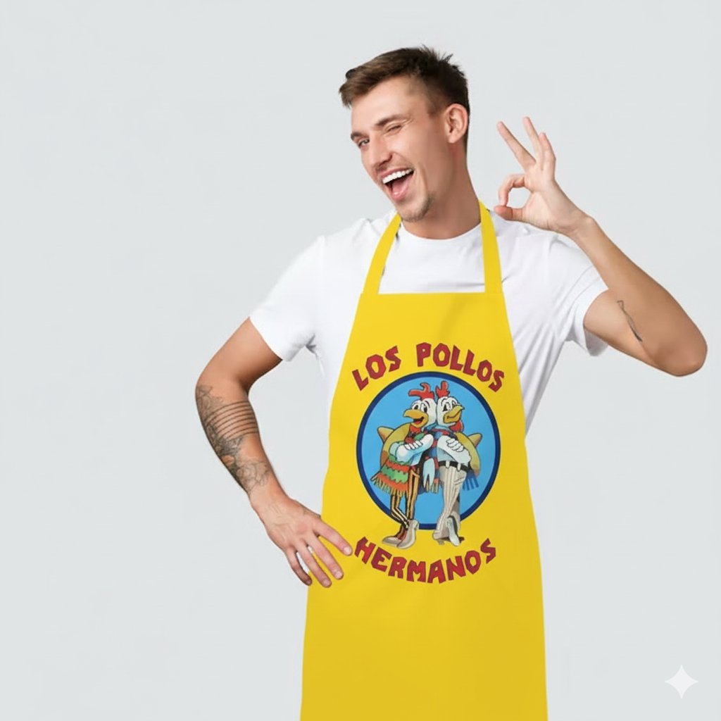 homme porte un tablier breaking bad los pollos hermanos