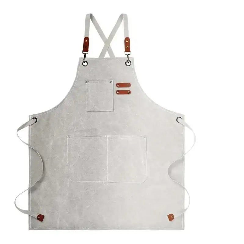 Household Canvas Apron Oil-proof Can Wipe Hands Kitchen CookingMen Women Adult With Tool Pockets Fashion Coffee Over