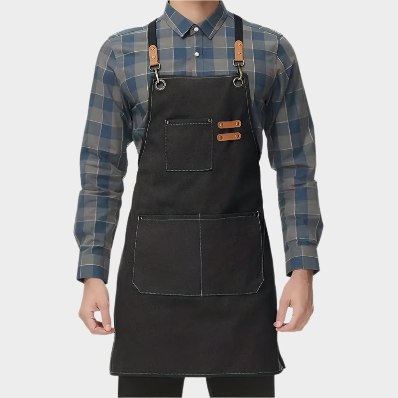 Tablier de Cuisine en Toile Imperméable avec Poches