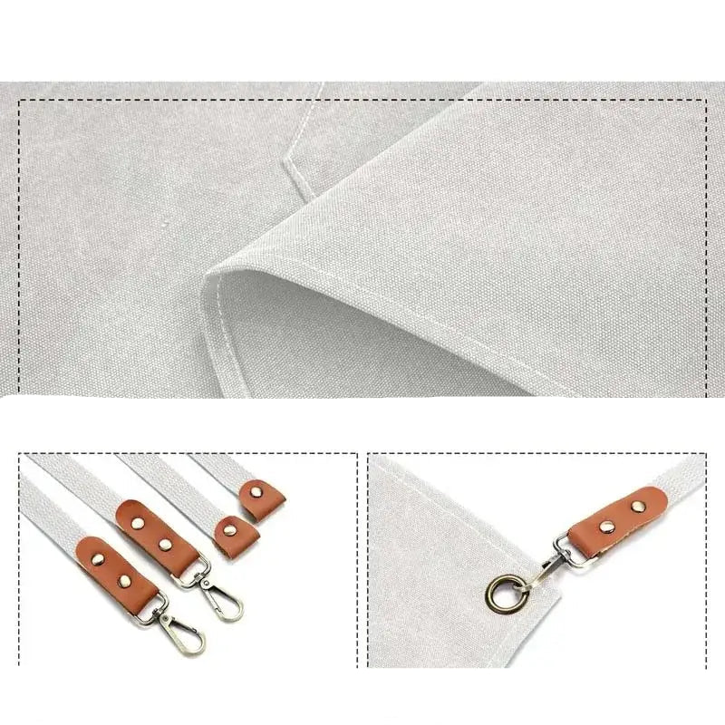 Tablier de Cuisine en Toile Imperméable avec Poches