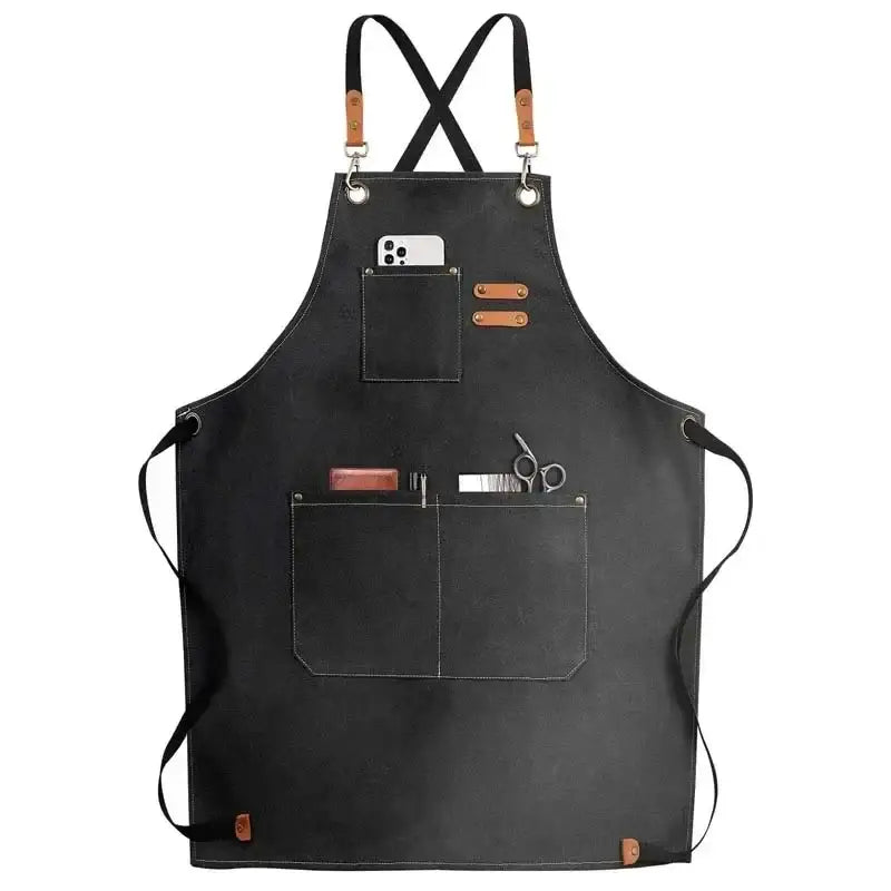 Tablier de Cuisine en Toile Imperméable avec Poches