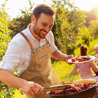 Tablier de Cuisine en Toile Imperméable avec Poches