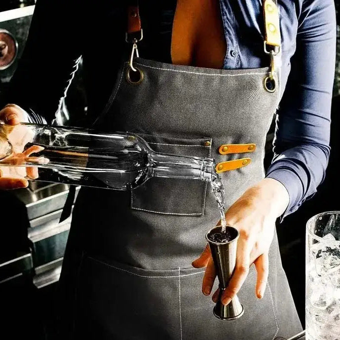 Tablier de Cuisine en Toile Imperméable avec Poches