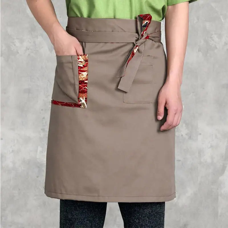 Japanese Style Half Apron Unisex Chef Apron Kitchen Cooking Aprons Restaurant Sushi Shop Hotel Bakey Waiter Work Uniform