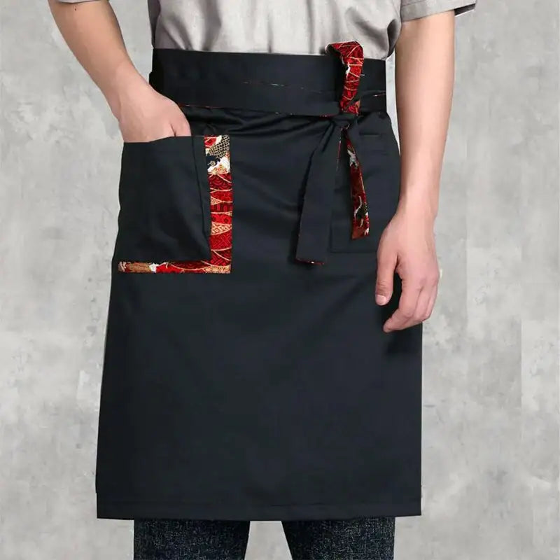 Japanese Style Half Apron Unisex Chef Apron Kitchen Cooking Aprons Restaurant Sushi Shop Hotel Bakey Waiter Work Uniform