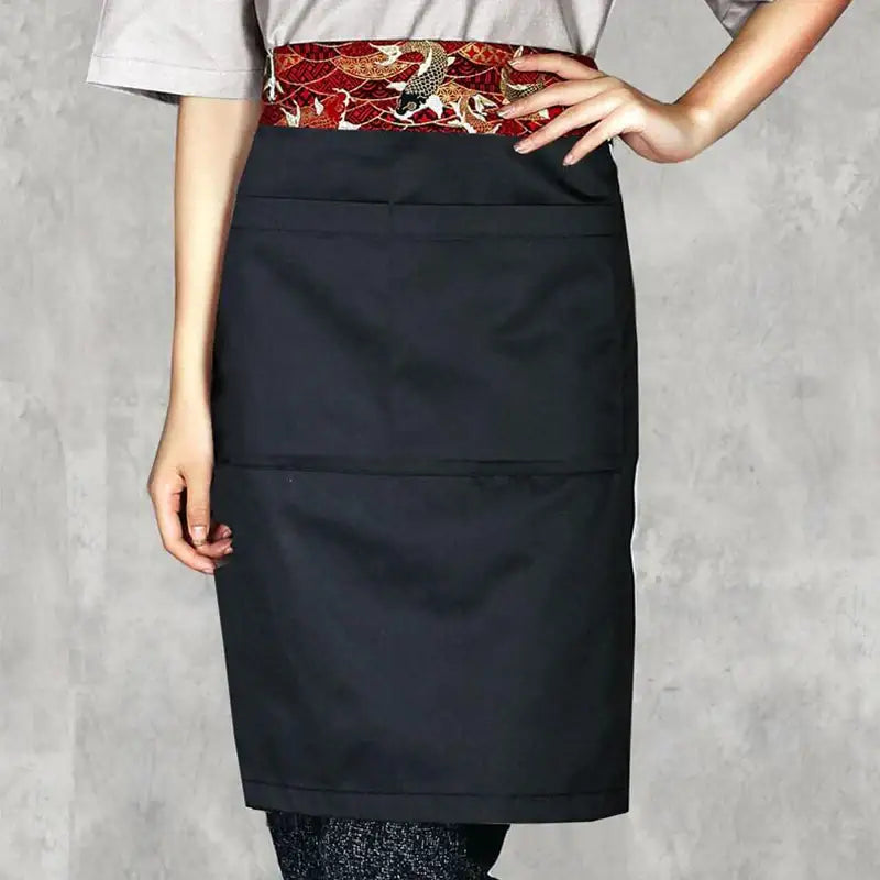 Japanese Style Half Apron Unisex Chef Apron Kitchen Cooking Aprons Restaurant Sushi Shop Hotel Bakey Waiter Work Uniform