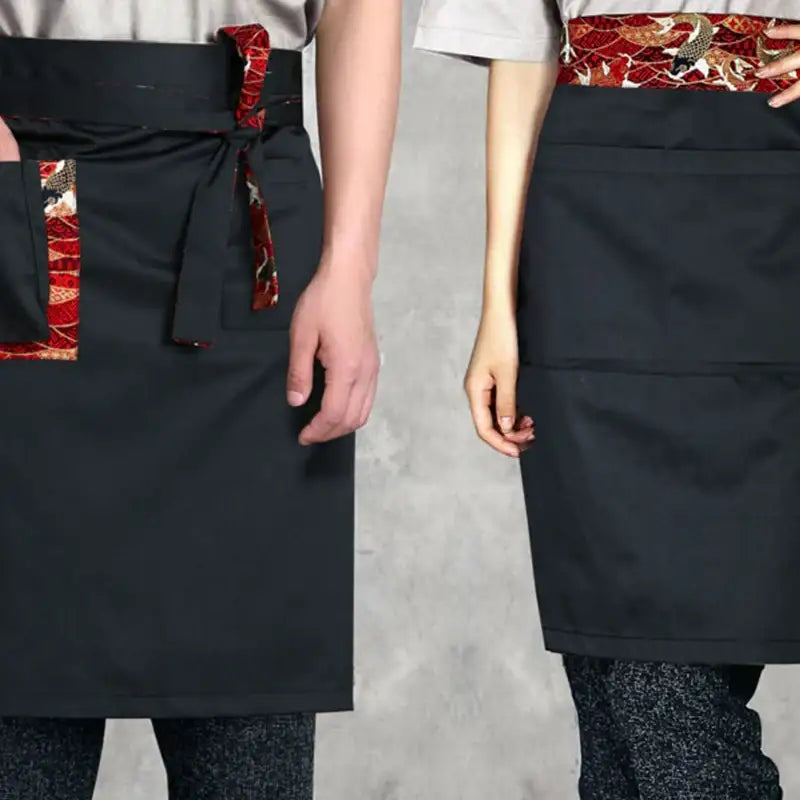 Japanese Style Half Apron Unisex Chef Apron Kitchen Cooking Aprons Restaurant Sushi Shop Hotel Bakey Waiter Work Uniform