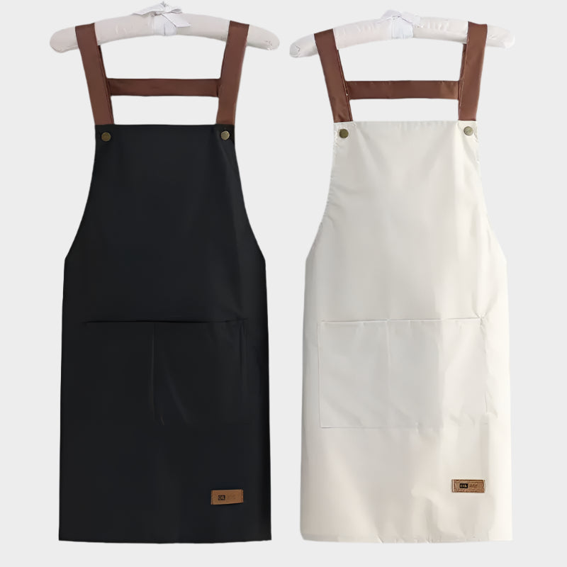 Kitchen waterproof and oil resistant apron for men and women cooking solid color simple hotel work clothes