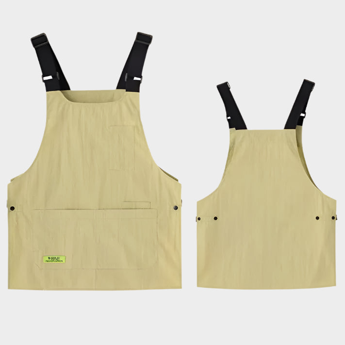 Latest Japanese Style Vest Apron With Multiple Pockets Male Female Waiter Work Clothes Adjustable Widened Shoulder