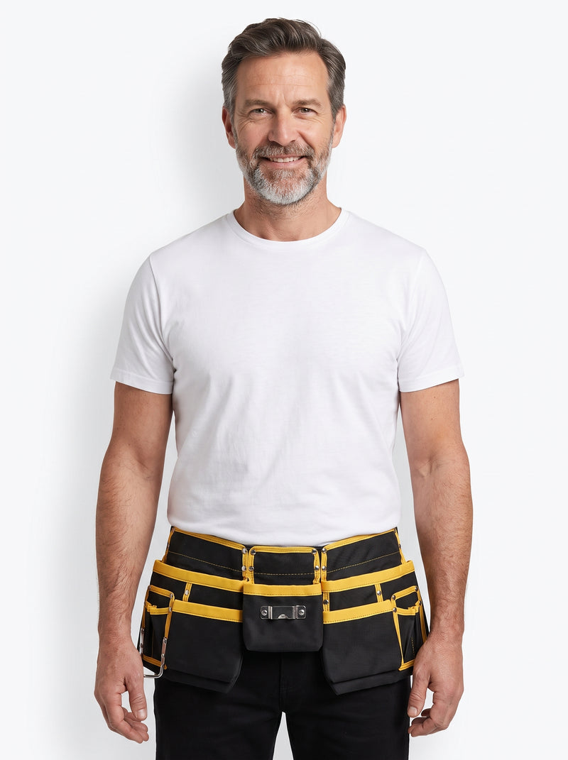 Tablier Ceinture, packshot studio porté par un modèle