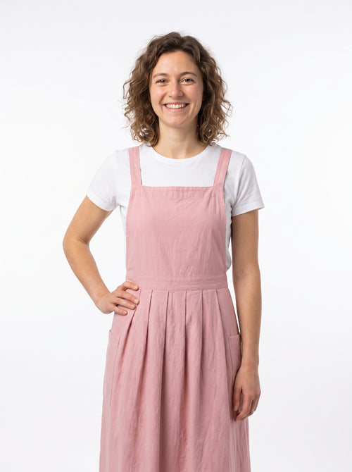 Chasuble Tablier Japonais, packshot studio porté par un modèle