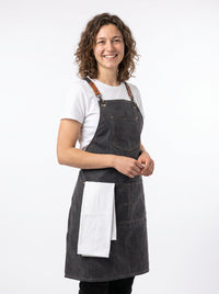 Tablier de Cuisine Noir Femme
