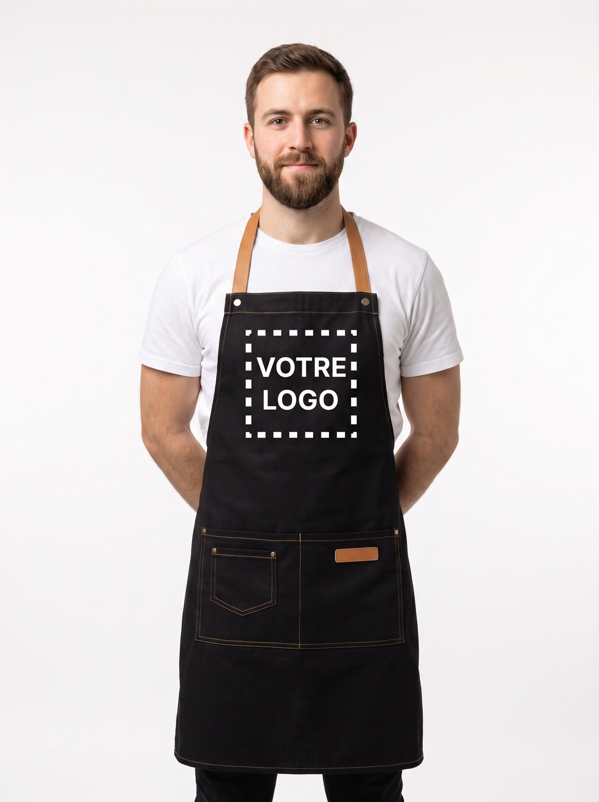Tablier de Cuisine Personnalisé Noir