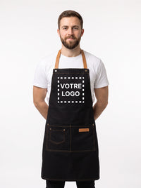 Tablier de Cuisine Personnalisé Noir