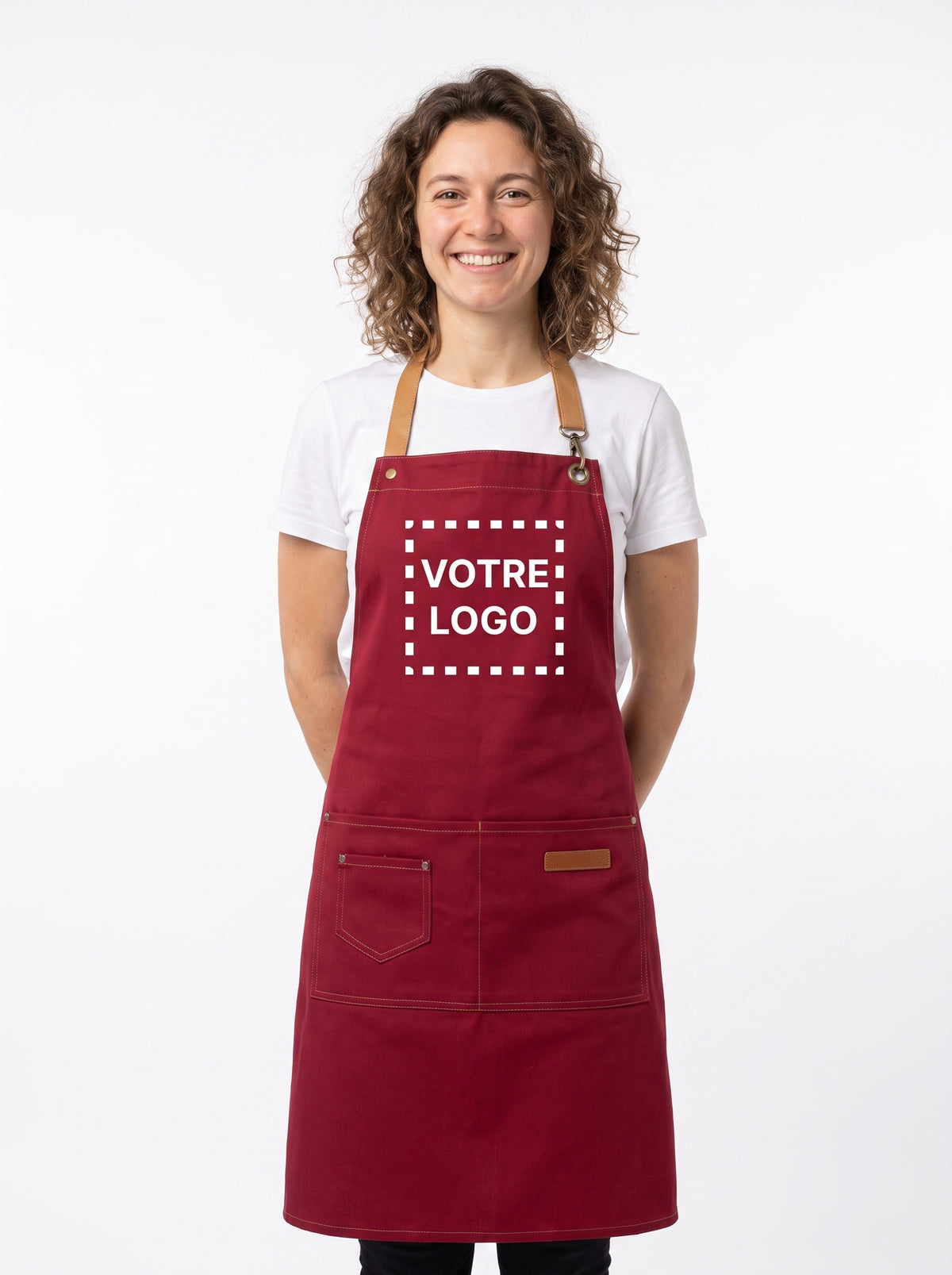 Tablier de Cuisine Personnalisé Rouge