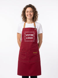 Tablier de Cuisine Personnalisé Rouge