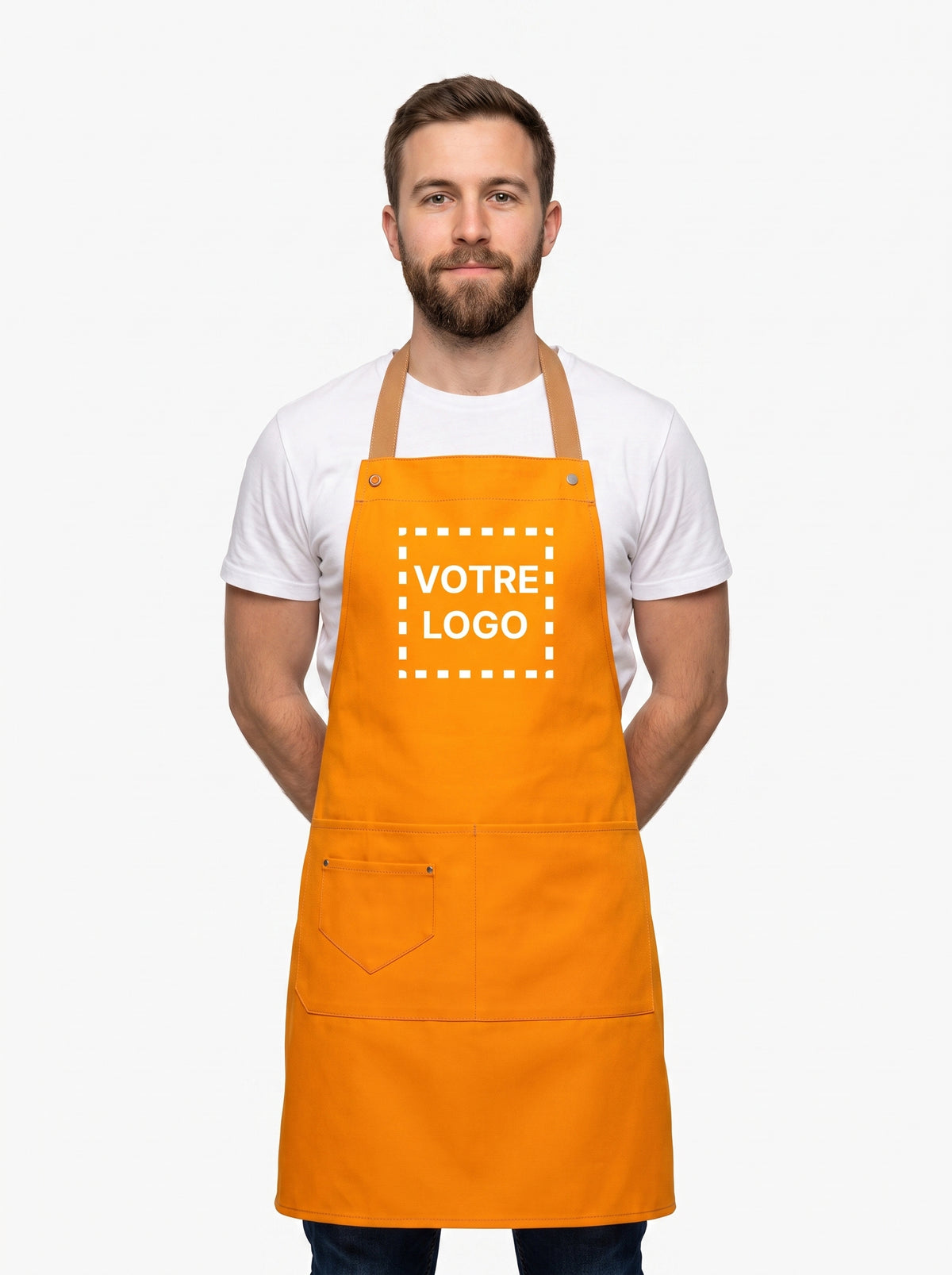 Tablier de Cuisine Personnalisé Orange