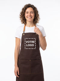 Tablier de Cuisine Personnalisé Marron Foncé