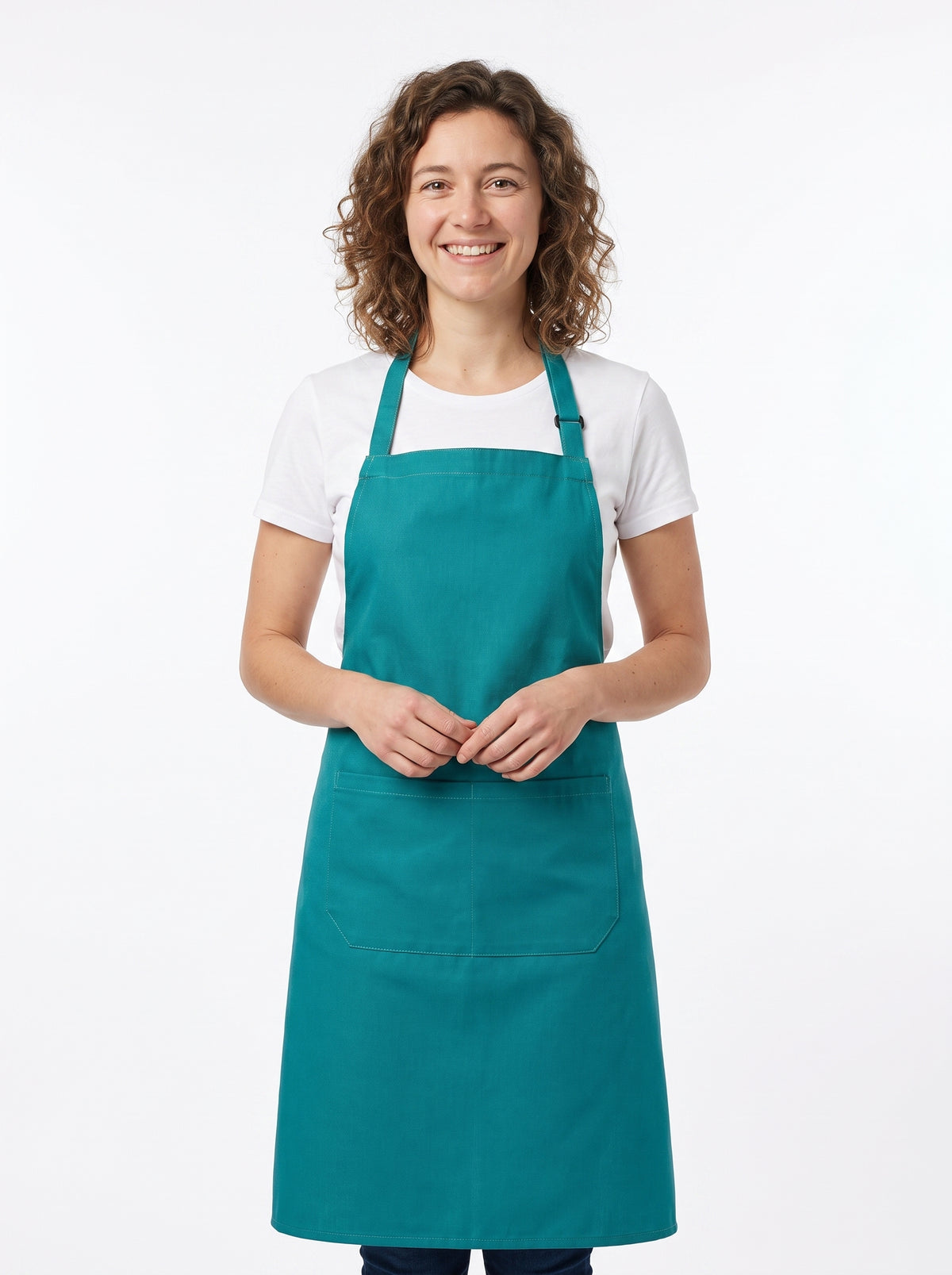 Tablier Prothésiste Ongulaire Personnalisé Bleu Turquoise