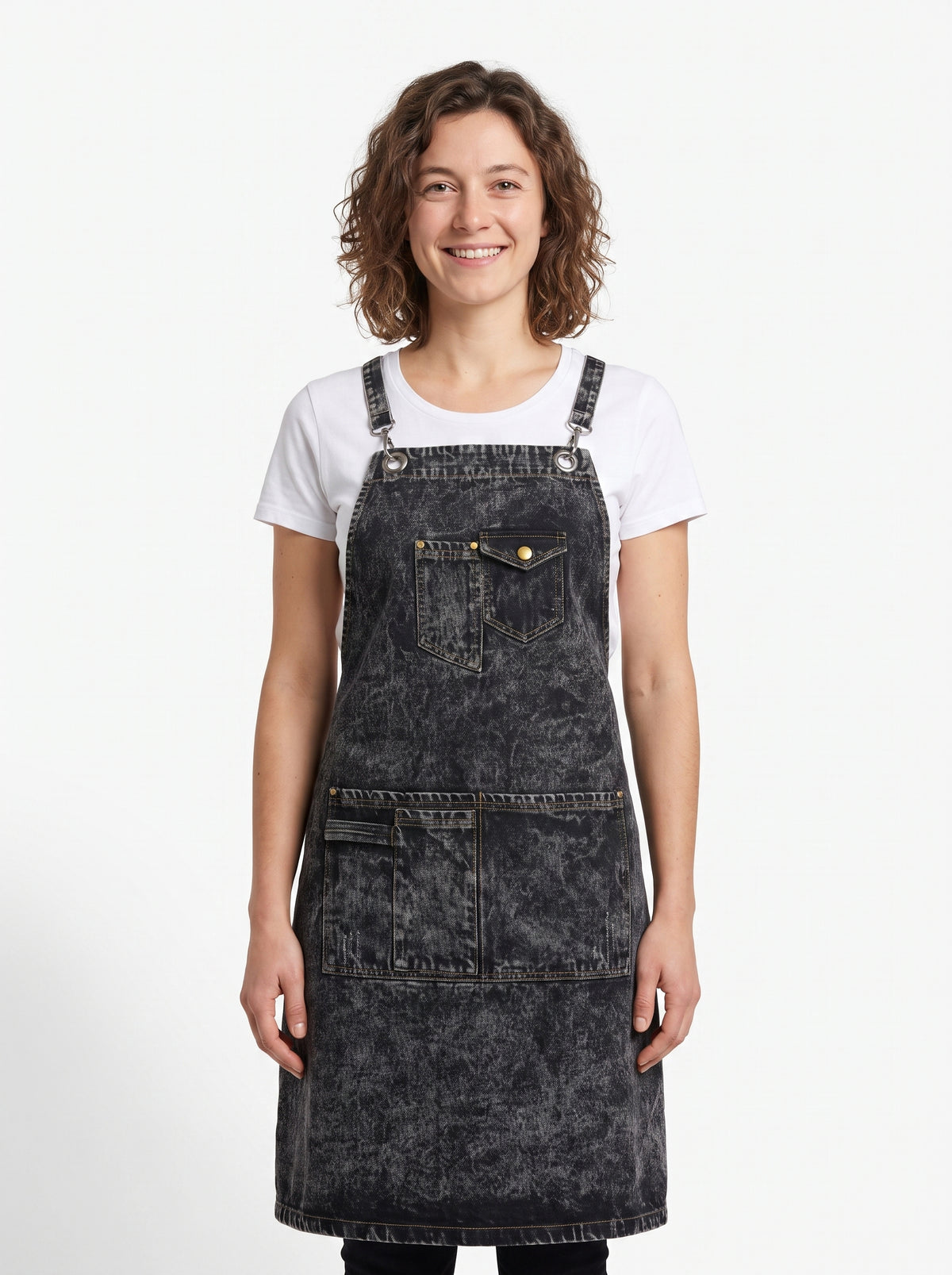Tablier en Denim Épais Noir