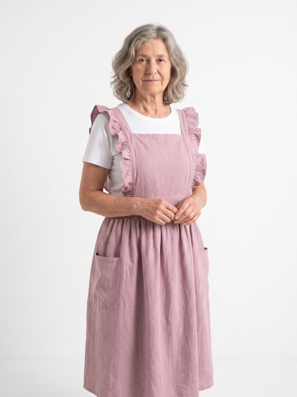 Tablier de Grand-Mère Rose en Coton