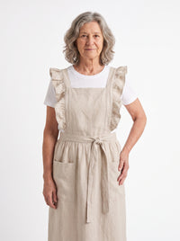 Tablier de Grand-Mère Beige en Coton