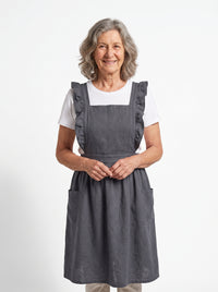 Tablier de Grand-Mère Gris en Coton
