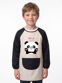 Tablier de Peinture Enfant Blanc et Noir Panda